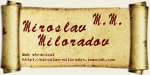 Miroslav Miloradov vizit kartica